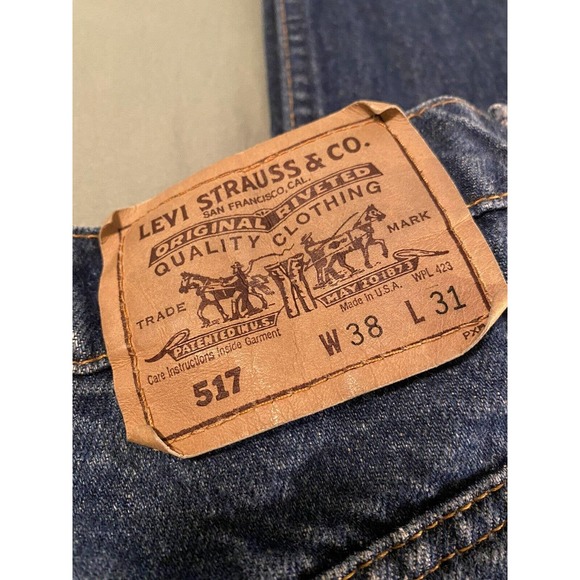 Vintage Levi’s 517 Orange Tab Jeans Size 38x31 - Picture 4 of 5